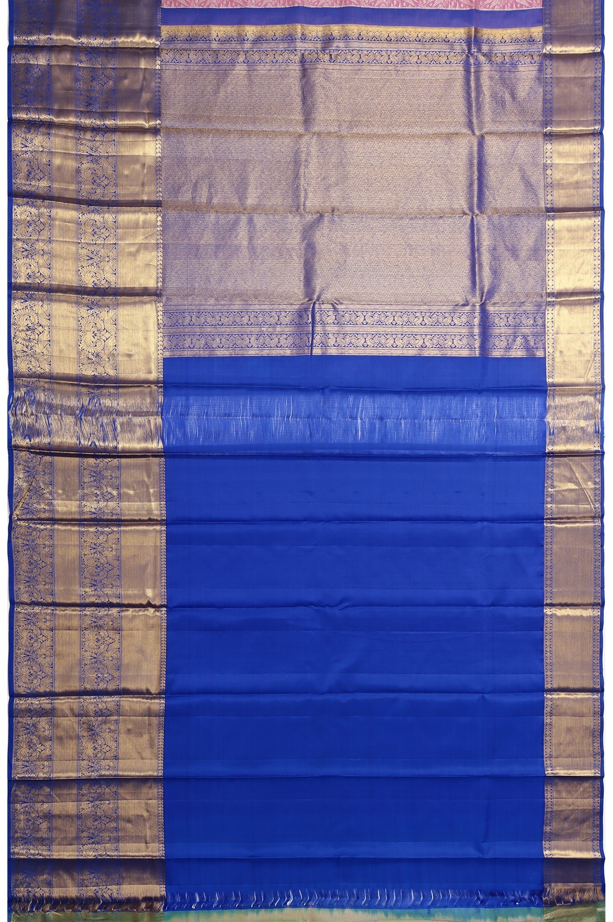Purple Kanchipuram Silk Saree with Kili, Yanai, and Mayil Motifs - Image 5