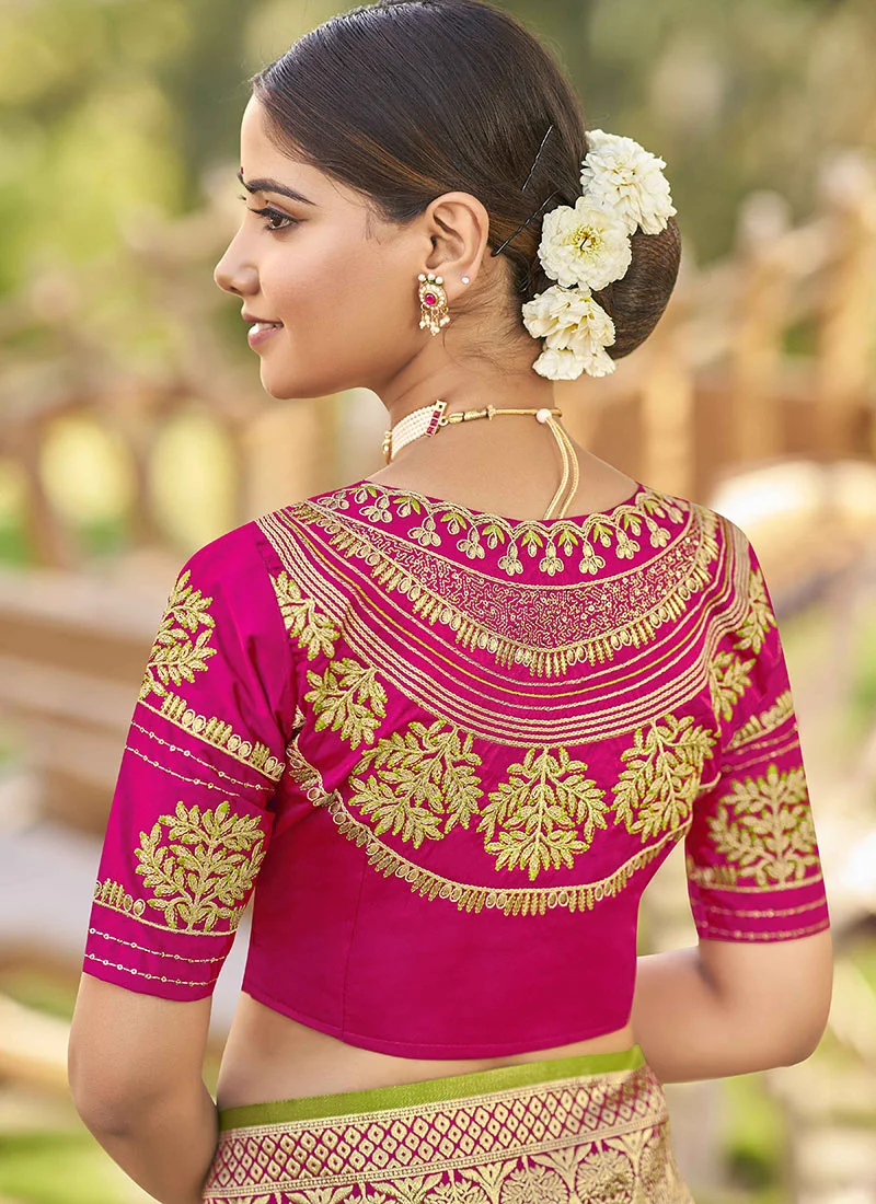 Benarasi Silk Jacquard Zari Saree Festive Wear - Image 7