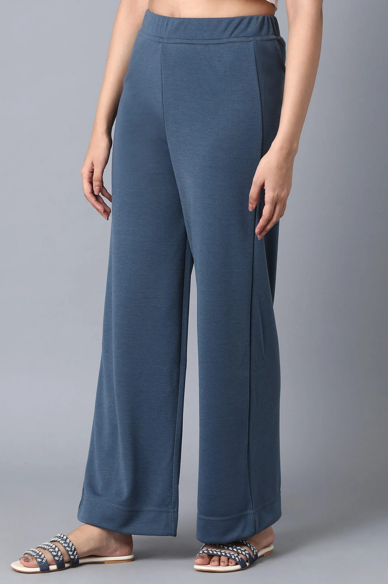 Blue Loose Fit Palazzo - Image 4