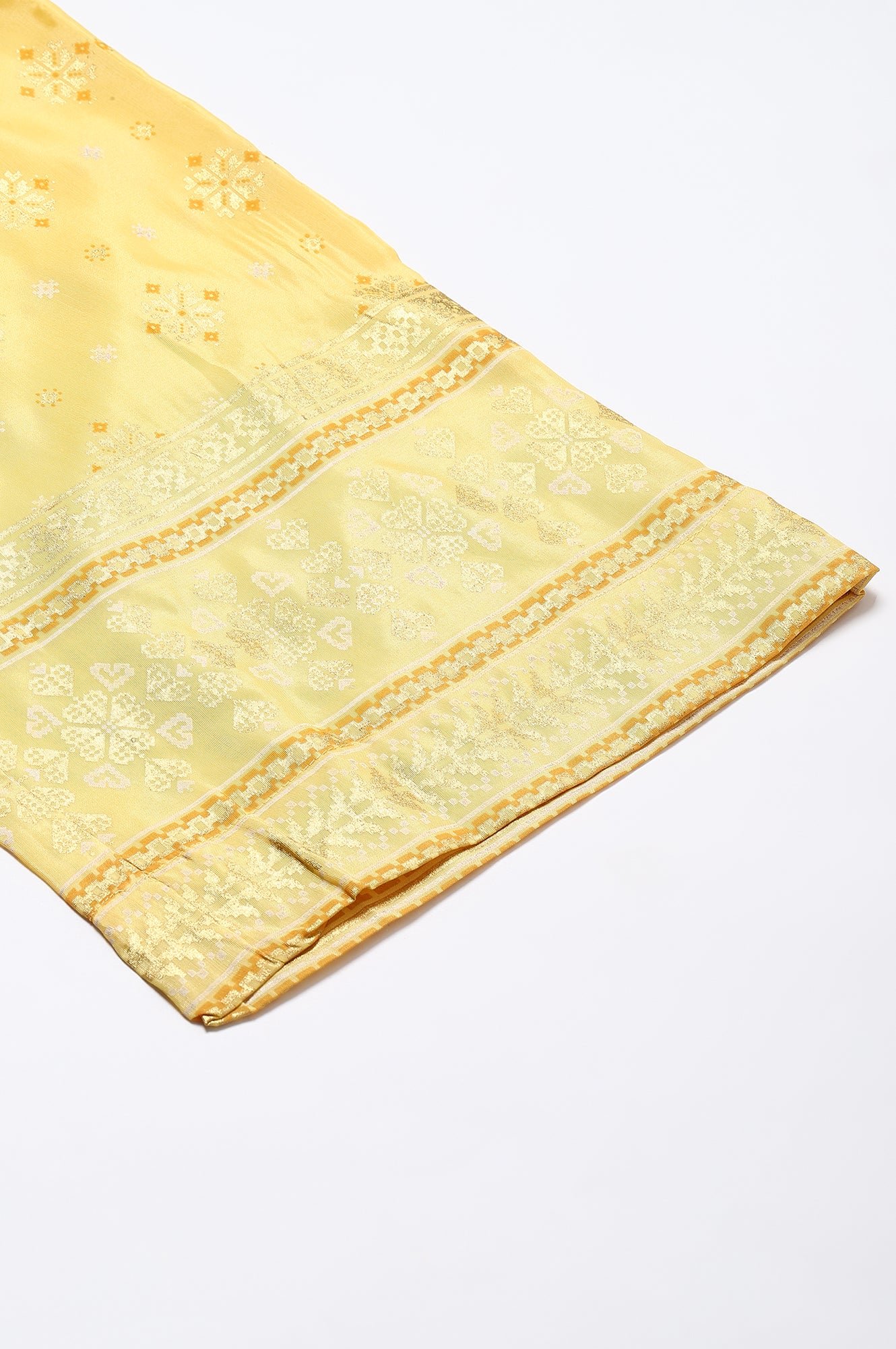 Regular Fit Polyester Gold Printed Palazzos - Image 8