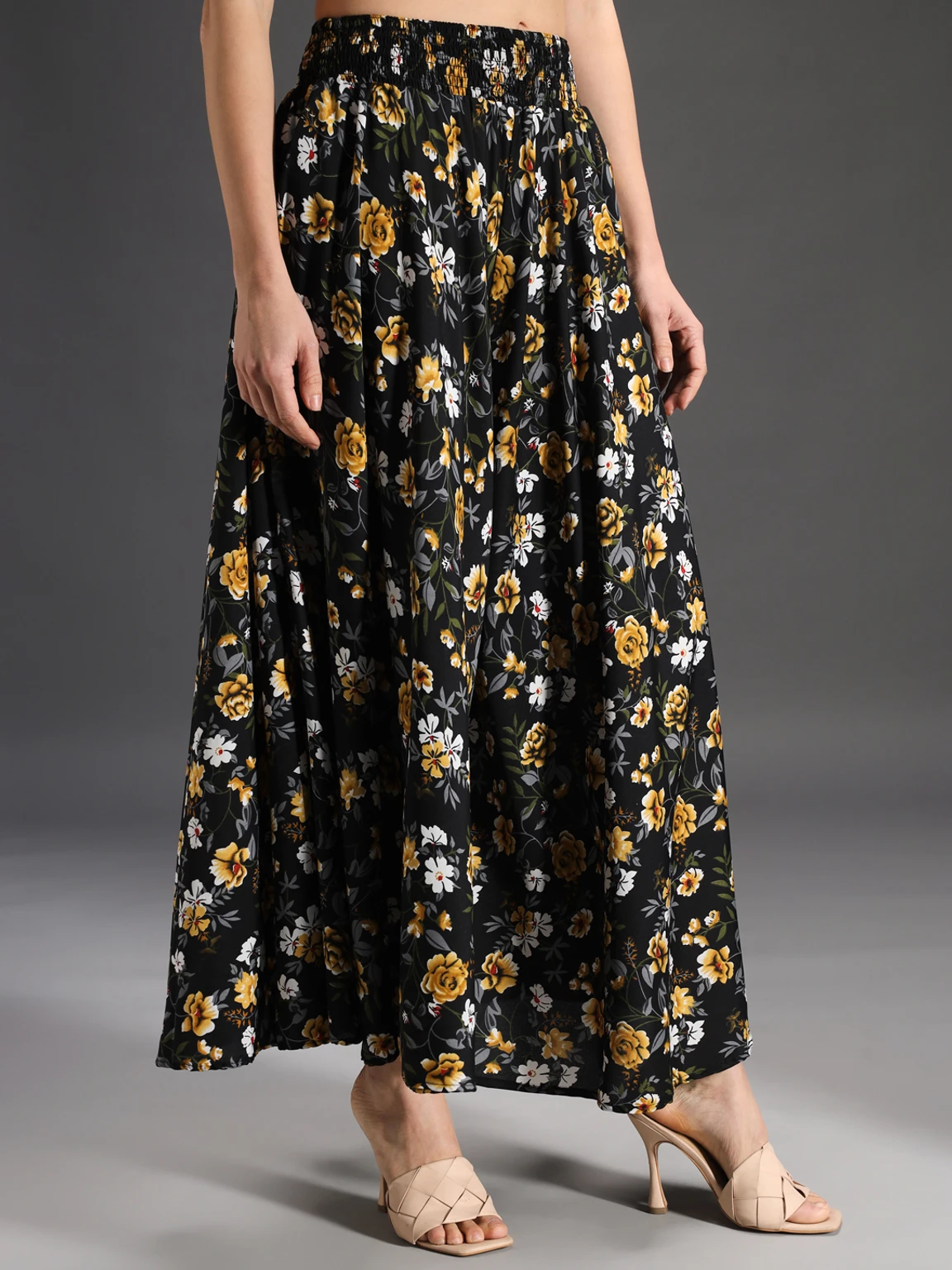 Women Flared Multicolor Viscose Rayon Palazzos - Image 4