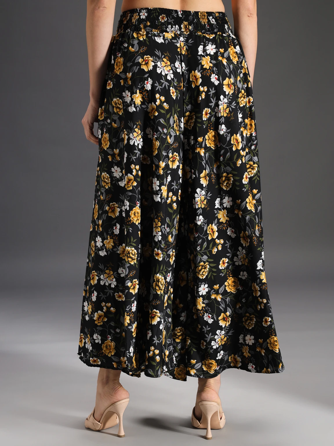 Women Flared Multicolor Viscose Rayon Palazzos - Image 5